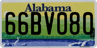 AL license plate 66BV080