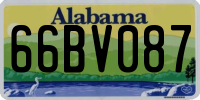 AL license plate 66BV087