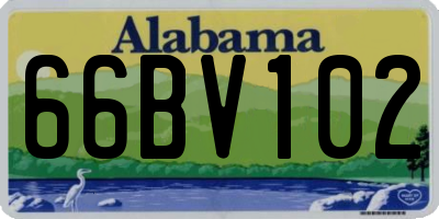 AL license plate 66BV102