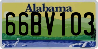 AL license plate 66BV103