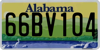 AL license plate 66BV104