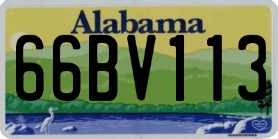 AL license plate 66BV113