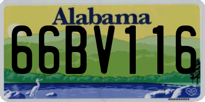 AL license plate 66BV116
