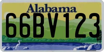AL license plate 66BV123