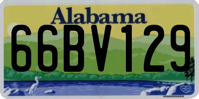 AL license plate 66BV129