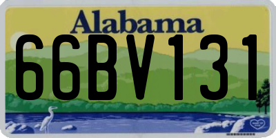 AL license plate 66BV131