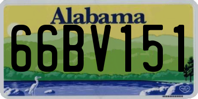 AL license plate 66BV151