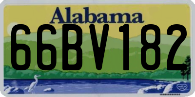 AL license plate 66BV182