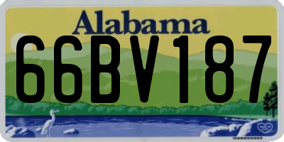 AL license plate 66BV187