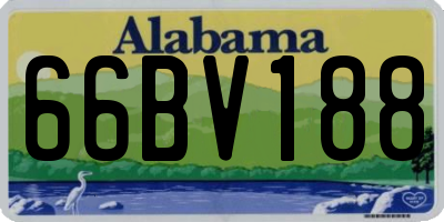 AL license plate 66BV188