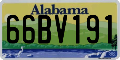 AL license plate 66BV191