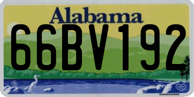 AL license plate 66BV192