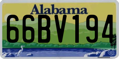 AL license plate 66BV194