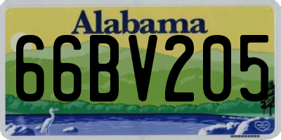 AL license plate 66BV205