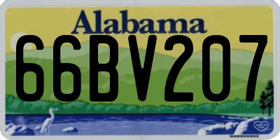 AL license plate 66BV207