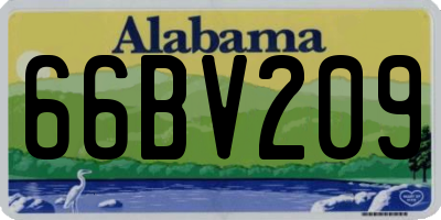 AL license plate 66BV209