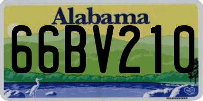 AL license plate 66BV210
