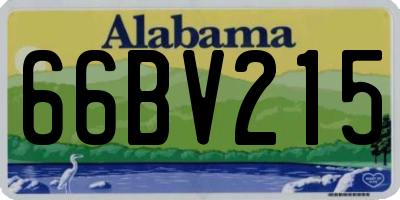 AL license plate 66BV215