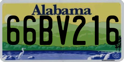 AL license plate 66BV216