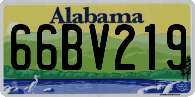 AL license plate 66BV219