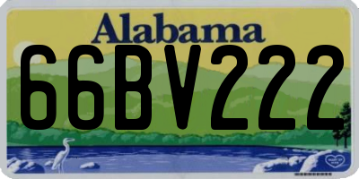 AL license plate 66BV222