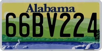 AL license plate 66BV224