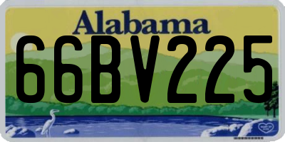 AL license plate 66BV225