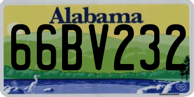AL license plate 66BV232
