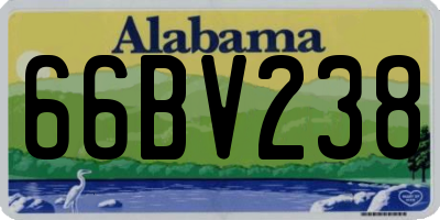 AL license plate 66BV238