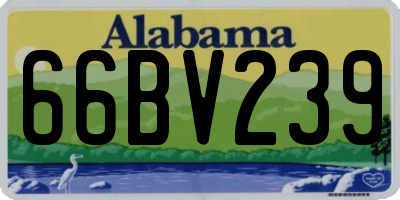 AL license plate 66BV239