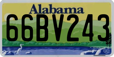 AL license plate 66BV243