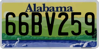 AL license plate 66BV259