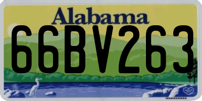 AL license plate 66BV263