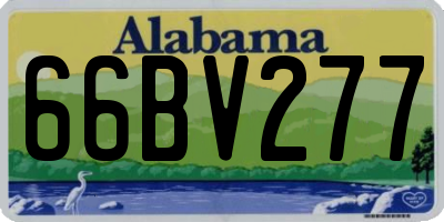 AL license plate 66BV277