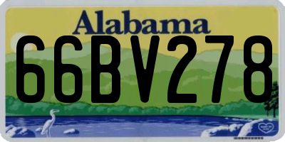 AL license plate 66BV278