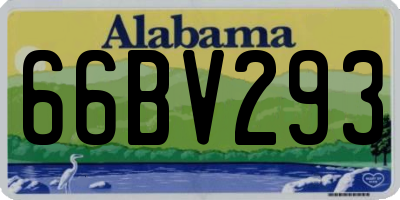 AL license plate 66BV293