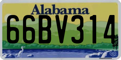 AL license plate 66BV314