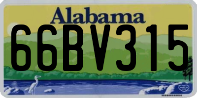 AL license plate 66BV315