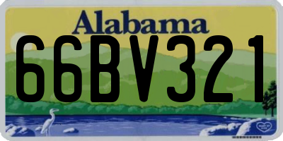 AL license plate 66BV321