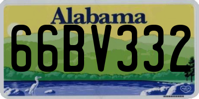 AL license plate 66BV332