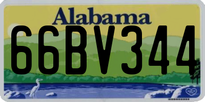 AL license plate 66BV344