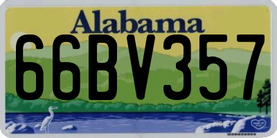 AL license plate 66BV357