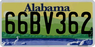 AL license plate 66BV362