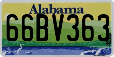 AL license plate 66BV363