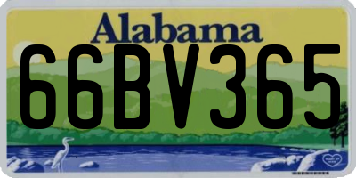 AL license plate 66BV365