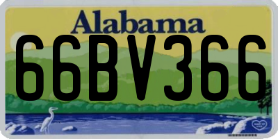 AL license plate 66BV366
