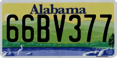 AL license plate 66BV377