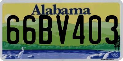 AL license plate 66BV403