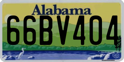AL license plate 66BV404