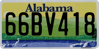 AL license plate 66BV418